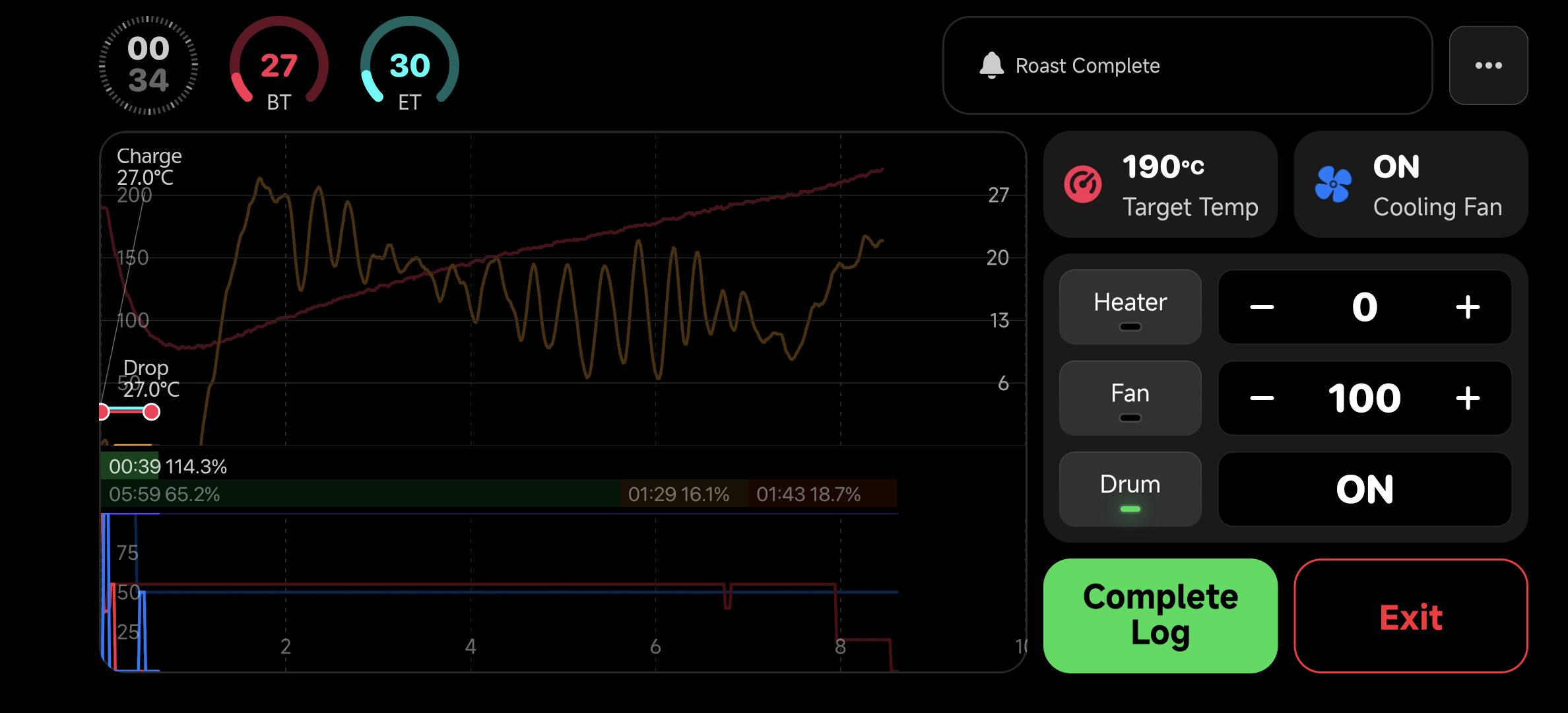 Auto Roasting Step 4: Drop